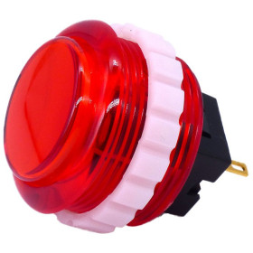 Bouton Seimitsu Transparent PS-14-KN - Rouge  - 1