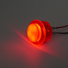 Bouton arcade lumineux AIO - 30mm - Rouge  - 1
