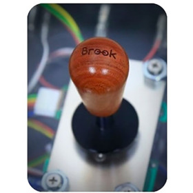 Poignée Poire Brook - Bois de rose  - 1