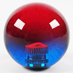 Poignée Joystick ronde KORI transparente - Bi-color Rouge-Bleu  - 1