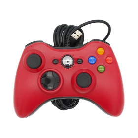 Manette filaire Xbox 360 Data Frog - PC - Raspberry - Pandora box - Rouge  - 1