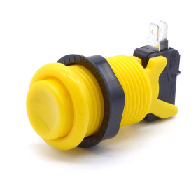 Bouton poussoir style américain - Jaune  - 1